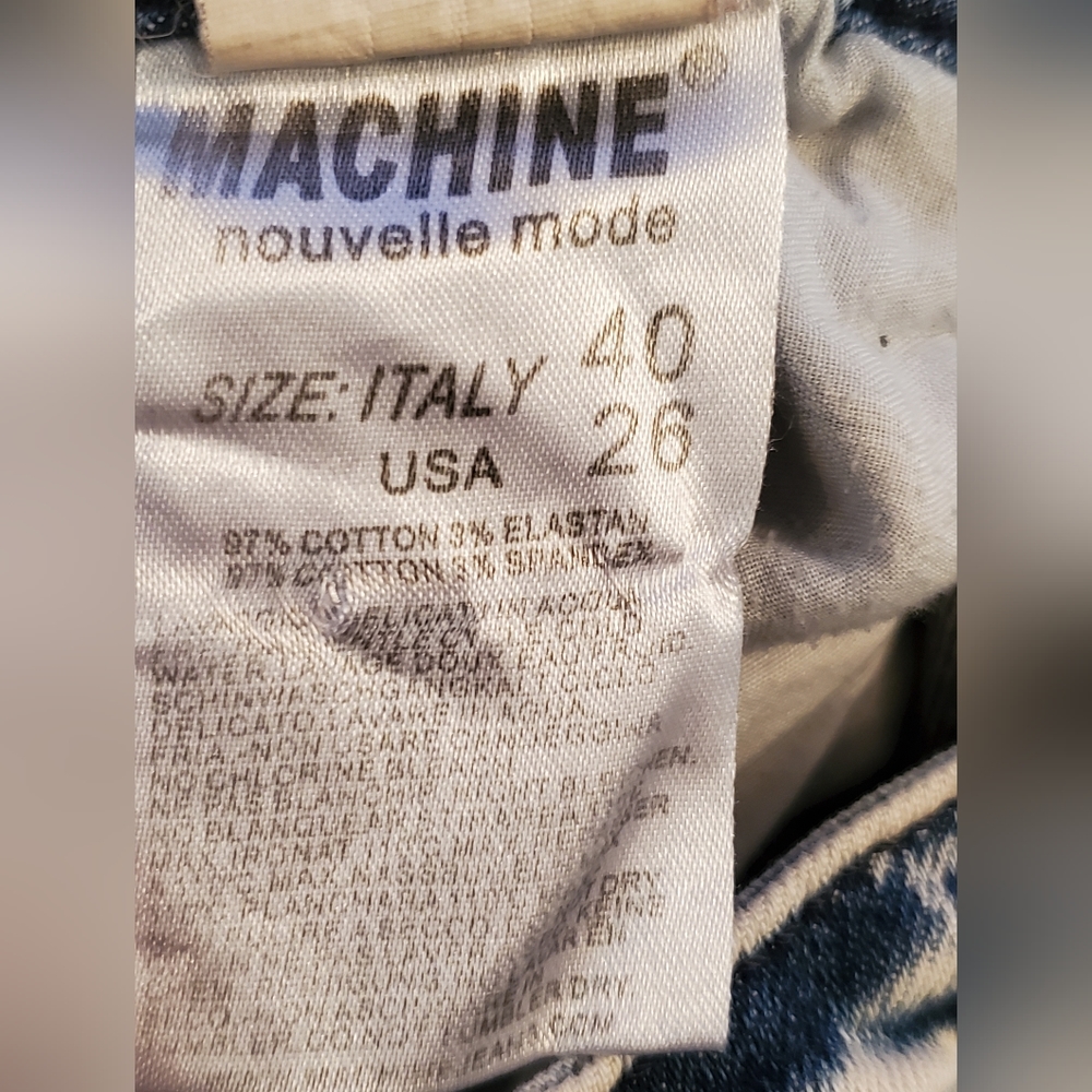 Machine Nouvelle Mode Acid Wash DESTROYED Skinny Jeans 26 RIPPED ITALY - Picture 8 of 9
